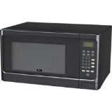 Oster 1.1 cu. Ft. Countertop Microwave Black 1000-Watt with Push Button