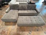10 ft. L x 5.5 ft. L Shaped Sectional and Ottoman with Storage