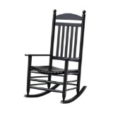 Hinkle Chair Company Bradley Black Slat Patio Rocking Chair