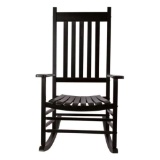 Vermont Porch Rocker Black Wood Outdoor Rocking Chair