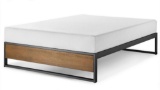 Zinus GOOD DESIGN Winner Suzanne Brown Queen 14 in. Metal and Wood Platforma Bed Frame
