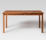 Brown Rectangle Acacia Wood Simple Outdoor Dining Table