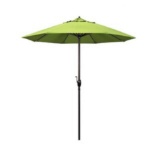 California Umbrella 7.5 ft. Bronze Aluminum Market Auto-Tilt Crank Lift Patio Umbrella in Parrot