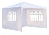 Winado 10 ft. x 10 ft. White Party Wedding Tent Canopy 3 Sidewall