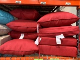 Lot of (10) Assorted Red Cushions