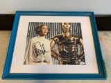 Framed Star Wars Carrie Fisher and Anthony Daniels Signed Autographed Picture With Certified C.O.A.