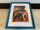 Framed Captain America Signed By Chris Evans and Tommy Lee Jones Autographed Picture With Certified