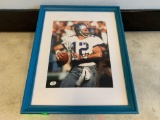 Framed Roger Staubach Cowboys Signed Autographed Picture With Certified C.O.A.