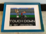Framed Authentic Tecmo Super Bowl Signed Autographed Touchdown Pose Picture With Certified C.O.A.