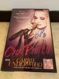 Framed Carrie Underwood Cry Pretty Signed Autographed Mini Poster With Certified C.O.A.