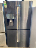 Samsung 28 cu. ft. Food Showcase 4-Door Refrigerator with FlexZone in Black Stainless Steel