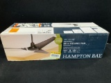 Hampton Bay Industrial 60 in. Indoor/Outdoor Black Ceiling Fan with Wall Control