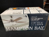 Hampton Bay Southwind II 52 in. LED Indoor Brushed Nickel Ceiling Fan