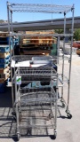 (2) Rolling Metal Wire Racks