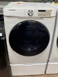 Samsung 7.5 cu. ft. Electric Dryer with Steam Sanitize and Laundry Pedestal with Storage in