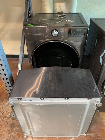 LG Dryer 7.4 cu. ft. Black Steel Ultra Large Cap. Gas Dryer w/ Sensor Dry Turbo Steam