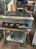 American Range Charbroiler 30in Natural Gas with equipment stand on casters