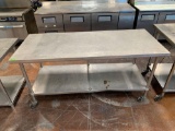 Work Table 24in x 72in Stainless Steel on Casters