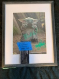 Framed McVey Christian Alzmann Doug Chiang Baby Yoda Signed Autographed Picture W/ Certified C.O.A.