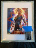 Framed Bri Larson Captain Marvel Signed Autographed Picture With Certified C.O.A.