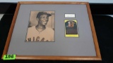 Framed Ernie Banks Chicago Cubs Matted Cut Signature Autographed **NO C.O.A.**