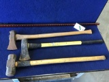 Lot of (2) Axe and (1) Sledgehammer