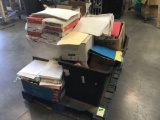 Pallet Lot of Assorted Paper and Office Supplies