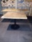 (3) Square Tables with Distressed Wood Tops