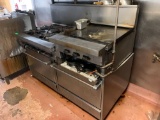 Sun Fire Commercial 6 Burner Gas Cook Top With Dual Ovens and 24in. Griddle