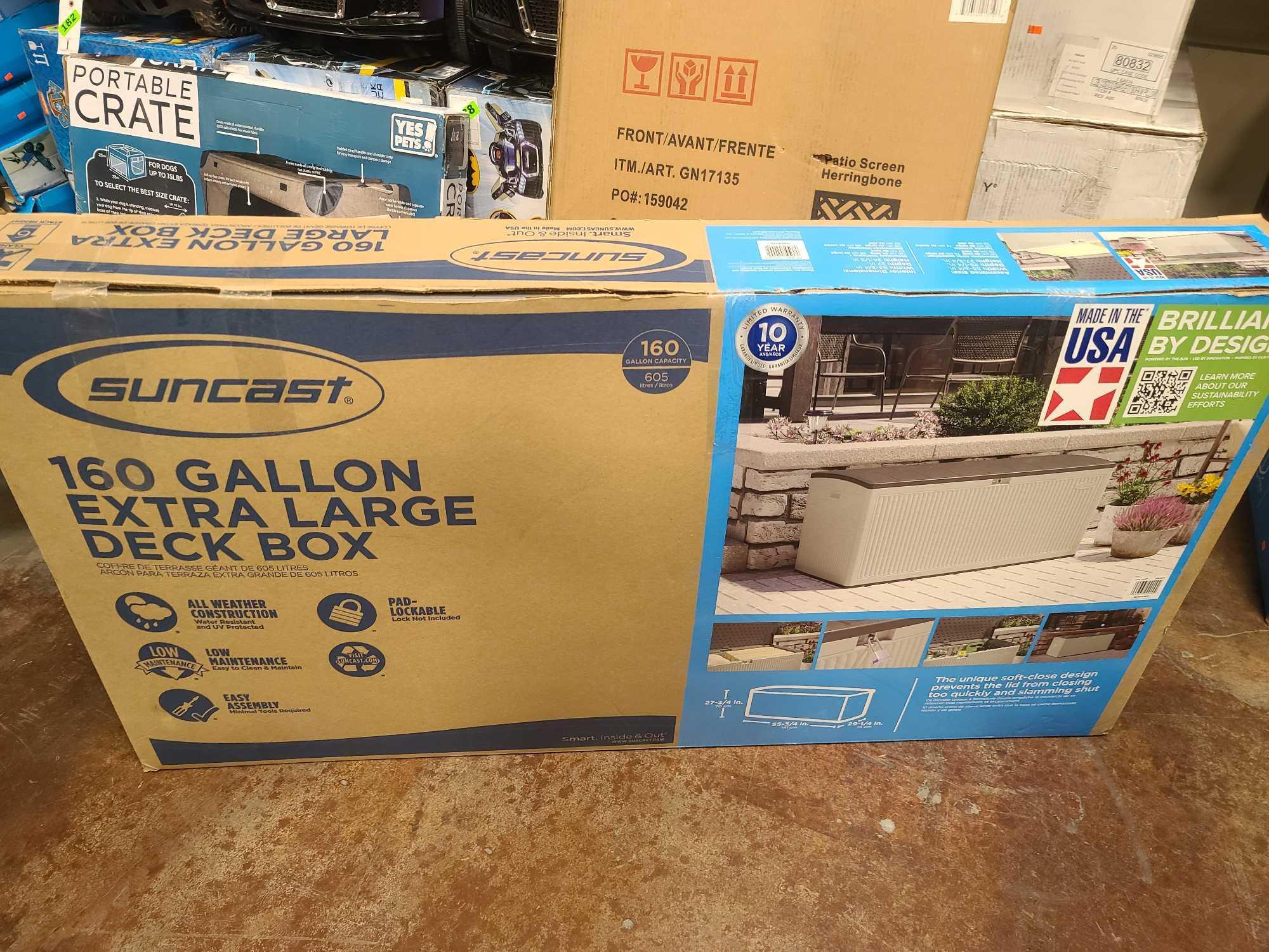 SUNCAST 160 Gallon Extra Large Deck box Proxibid