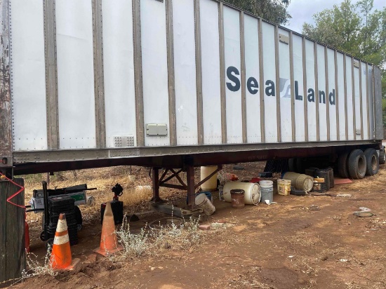 40ft 1980 SeaLand Container with Trailer*BEING SOLD ON BILL OF SALE ONLY*