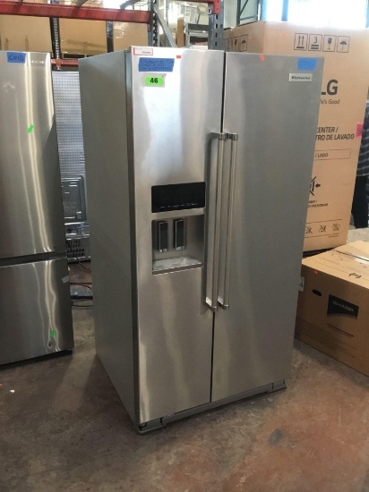 KitchenAid-24.8 Cu. Ft. Standard Depth Side-by-Side Refrigerator*COLD*