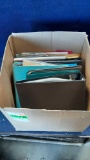 Box lot of Assorted Binders and Folders