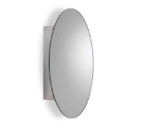 Croydex Tay 18 in. W x 26 in. H Single Door Oval Silver Stainless Steel Surface