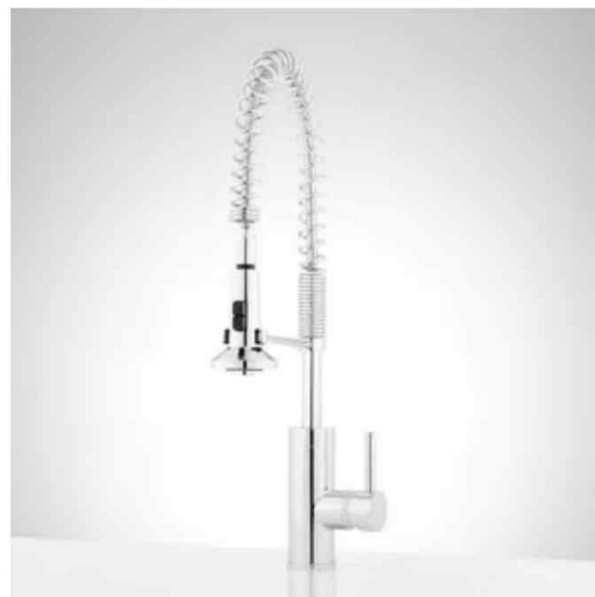 (3) Presidio Single Handle Kitchen Faucet with Pulldown Spring Spout