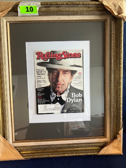 Bob Dylan Autographed Rolling Stone Cover *WITH C. O. A.*