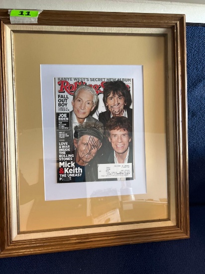 Mick Jagger and Keith Richards Autographed Rolling Stone Cover *WITH C. O. A.*