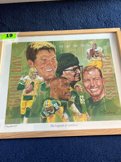 Green Bay Packers the Legends of Lambeau Autographed Lithograph Artist Proof Edition *NO C. O. A.*