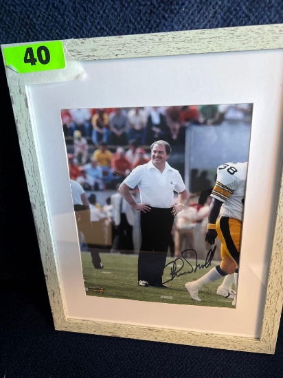 Chuck Noll Steelers Coach 4 Superbowls Autographed Photo *WITH C. O. A.*