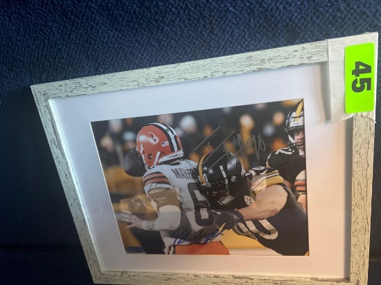 J T Watt and Baker Mayfield Autographed Photo *WITH C. O. A.*