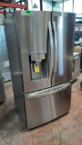 LG 36in Counter Depth Smart 3-Door French Door Refrigerator with 23.5 Cu. Ft. Capacity *COLD*