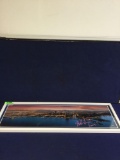 William H Macy and Emma Rossum Autographed Lithograph of Chicago Skyline *WITH C. O. A.*