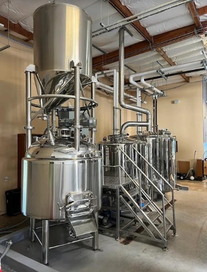 10bbl Stout Stainless Steam Brewhouse w/ 20bbl HLT