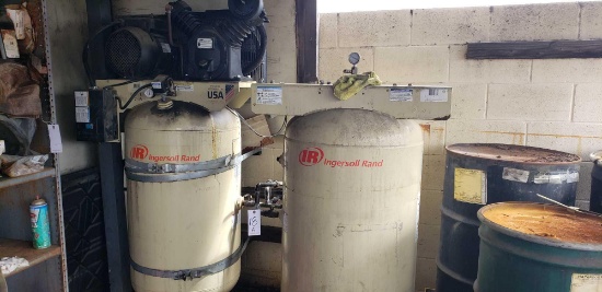 INGERSOLL RAND 7.5HP Air Compressor with (2) 80 Gallon Tanks