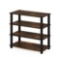 Furinno Turn-S-Tube 12-Pair Amber Pine/Black Wood Shoe Rack*UNOPENED*