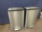 (2) Kohler Foot Pedal Kitchen Trash Cans*DENTS/DINGS*