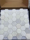 (4) Cases of MSI Greecian White 2in Hexagon Floor and Wall Tile