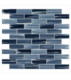 (3) Cases of MSI Oceania Azul Textured Glass Subway Wall Tile