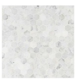 (3) Cases of MSI Carrara White Hexagon Wall and Floor Tile
