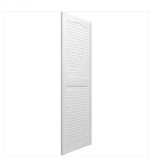 (4) Pairs of 15in. x 55in. Builders Edge Louvered Vinyl Exterior Shutters Pair*White*